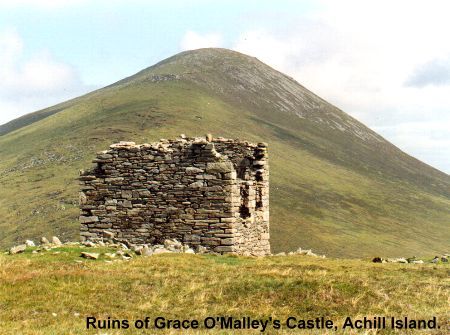 Ruins of Grace O'Malley's Castle, 
Achill Island, Co. Mayo