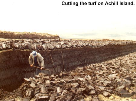 Cutting the Turf, 
Achill Island, Co. Mayo