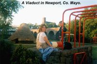 A Viaduct overlooking childrens playarea in Newport, Co. Mayo.